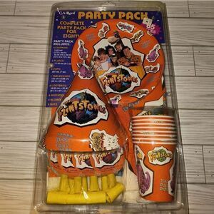 C.A. Reed Vintage Flintstones Party Pack Of 65 Pieces 8 Person Set New